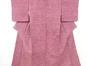 アンティーク　霞模様織り出し手織り節紬着物